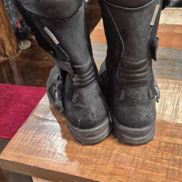 Tall Black Motorcycle Riding Boots - Picture 5 of 7